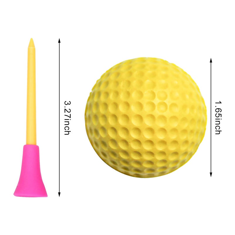 Bac-kitchen 40 Pack Foam Golf Practice Balls - Realistic Feel and Limited Flight Training Balls for Indoor or Outdoor - with 10 Golf Ball Tees - Image 2